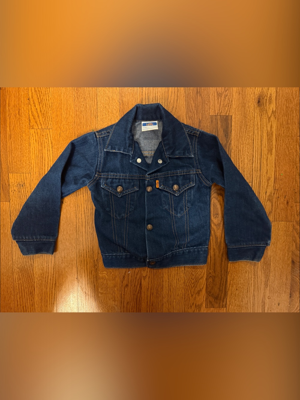 VINTAGE 90s Little Levi’s Orange Tab Denim Jacket | Kids